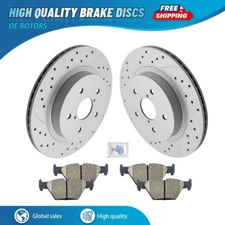 Rear Drilled Rotors Ceramic Brake Pads for Subaru WRX Outback Legacy 2015 - 2022