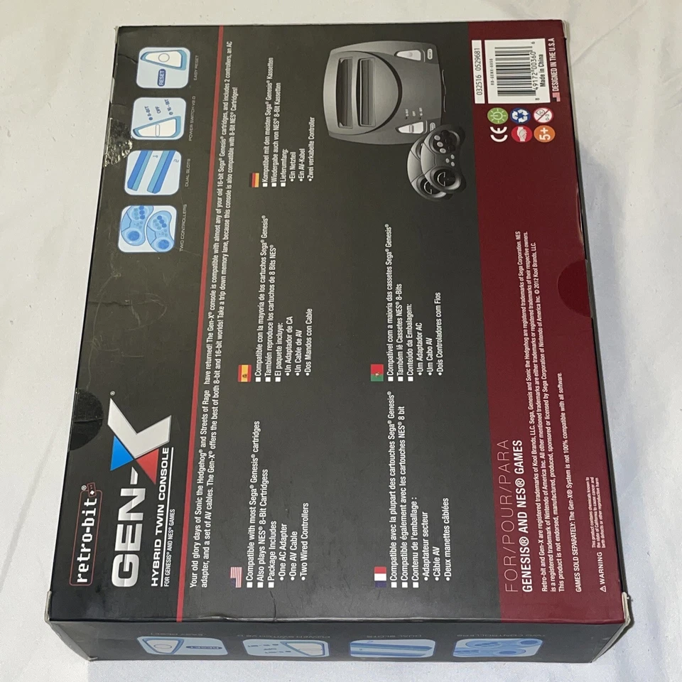 Retro-Bit Gen X Console 2 in 1 System W/ 2 Controllers New - Image 4 of 4