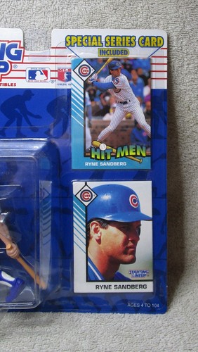 Figura de béisbol y 2 tarjetas Ryne Sandberg 1993 alineación inicial (SLU) - CUBS - Imagen 3 de 4