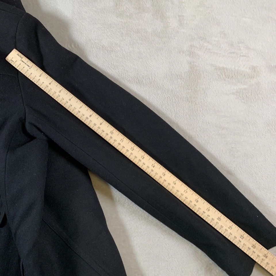 Kenneth Cole Jacket Mens Medium Black Coat Zip Up Wool Blend Bomber Reaction - Image 4 of 4