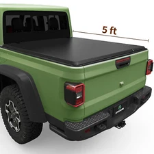 5FT Soft Roll-Up for 2020-2025 Jeep Gladiator Tonneau Cover Truck Bed Waterproof