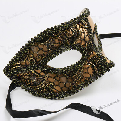 Gold Lace Gold Venetian Masquerade Ball Party Costume Dress up Party Eye  Mask | eBay