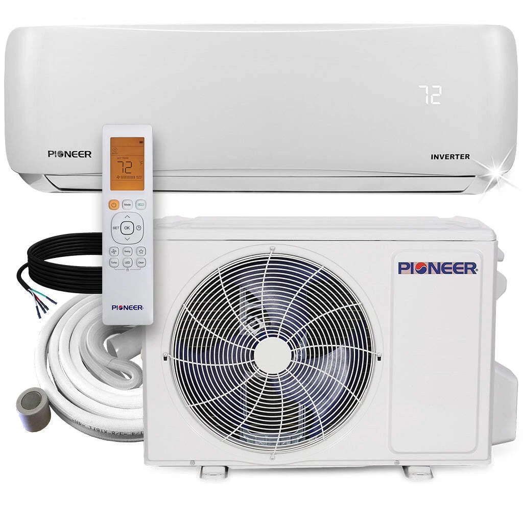 PIONEER 9000 BTU 21.5 SEER DC Inverter+ Ductless Mini Split Heat Pump Set  230V | eBay