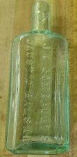 Antique Aqua Glass Bottle J. E. Gombault's Caustic Balsalm