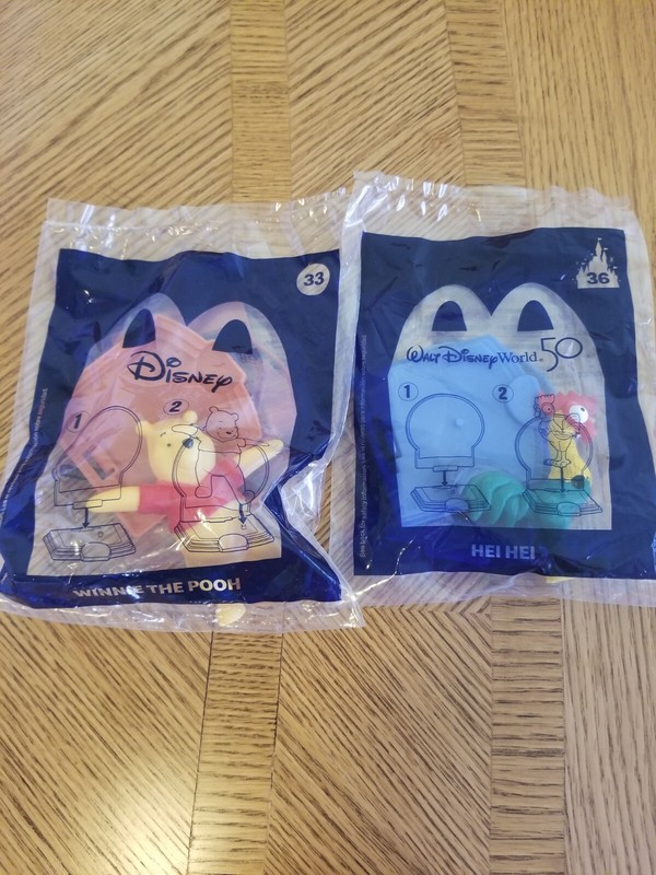 McDonald's Walt Disney World 50th Toys Pooh Hei Hei BN