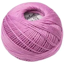 Lizbeth Egyptian Cotton Crochet Thread Size 3 Color 623 Light Raspberry Pink