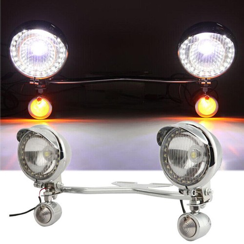 Passing Turn Signal Spot Light Bar Fit For Honda Shadow ACE Aero VT 750 ...