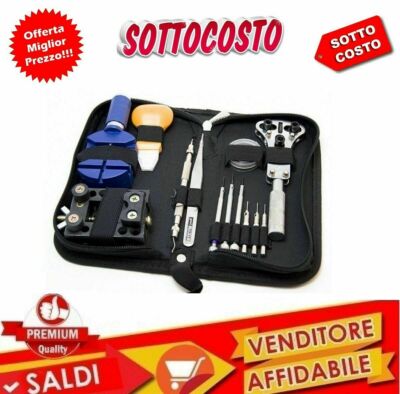 SET RIPARAZIONE OROLOGI CRONOGRAFI 13 PEZZI CACCIAVITE LEVA SPERNATRICE  ZOCCOLO