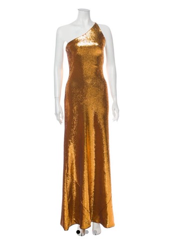 Galvan London Gilded Roxy One Shoulder Stunning Gown Size 2 - Picture 4 of 9