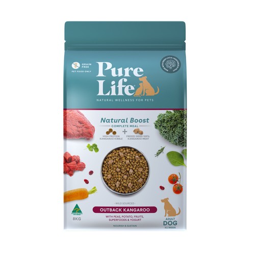 Pure Life Adult Natural Boost Complete Meal Dry Dog Food Kangaroo 8kg - Picture 2 of 5