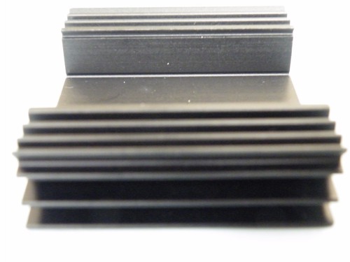 Drilled 1x TO220 Device Fin Heatsink 60x50x16mm Black Anodised HSK14A 51g CG18 - Bild 4 von 6