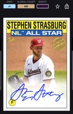 Topps 1986 MLB Bunt DIGITAL 2021 Series 3 All Star Signature Stephen Strasburg