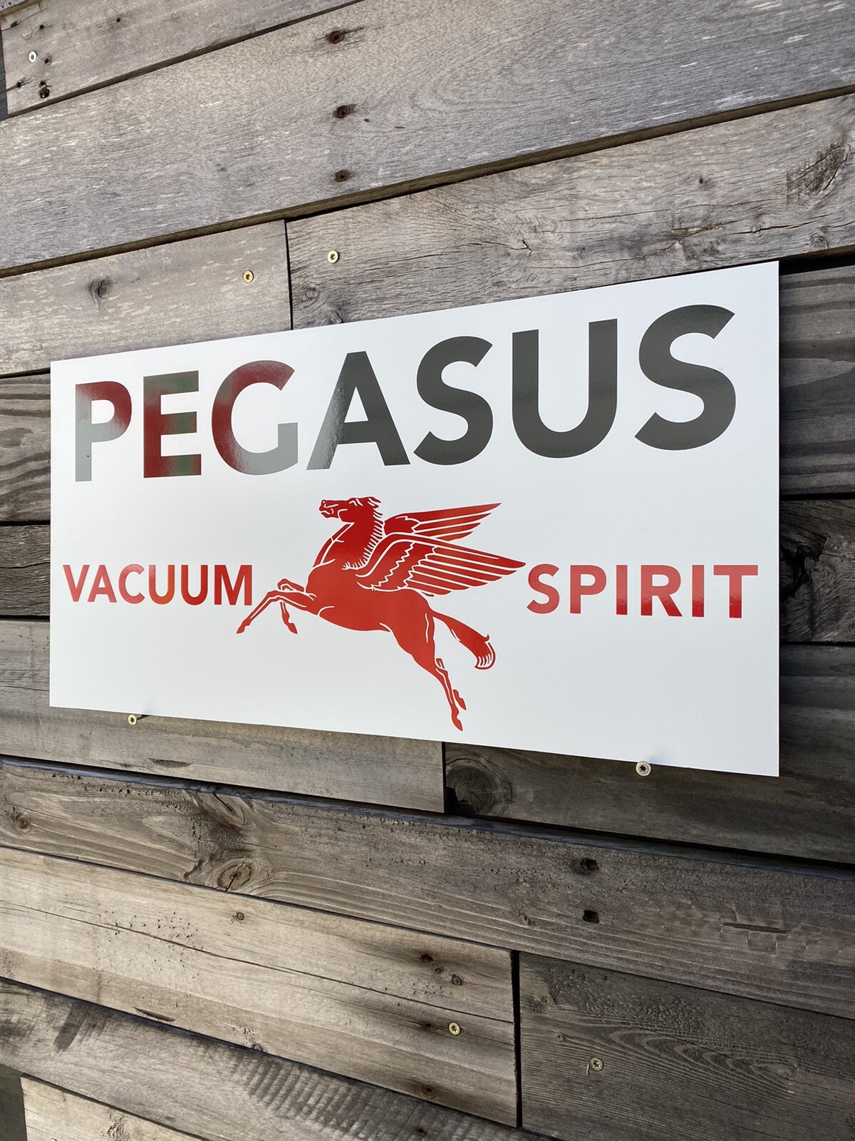 Antique Vintage Old Style Pegasus Vacuum Spirit Gas Oil Sign | eBay