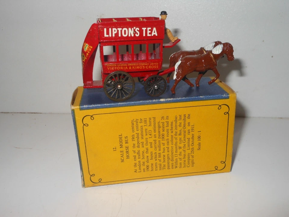 Matchbox MODEL OF YESTERYEAR No12 HORSE BUS  Y-12 toy original box ENGLAND - Image 2 of 4