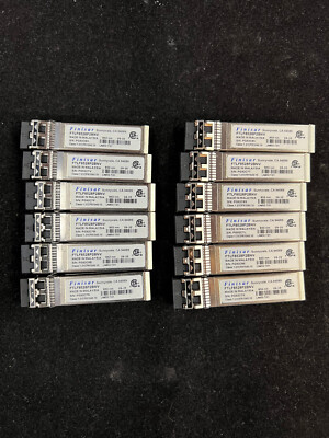 **Lot of 12** Finisar FTLF8528P2BNV SFP+ SR 8GBASE 150m 850nm EXT Temp Optic