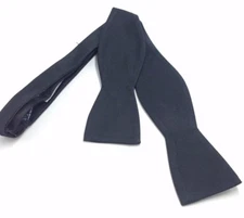 $120 Ryan Seacrest Men Solid Suit Dress Black Bowtie Classic Adjustable Bow Tie