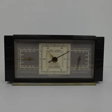 Vintage Airguide Thermometer Hygrometer Barometer Weather Station Instrument USA