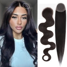 Bald Spot Hair Patch Human Hair Piece Topper Toupee for Women Hair Loss Cover-Up