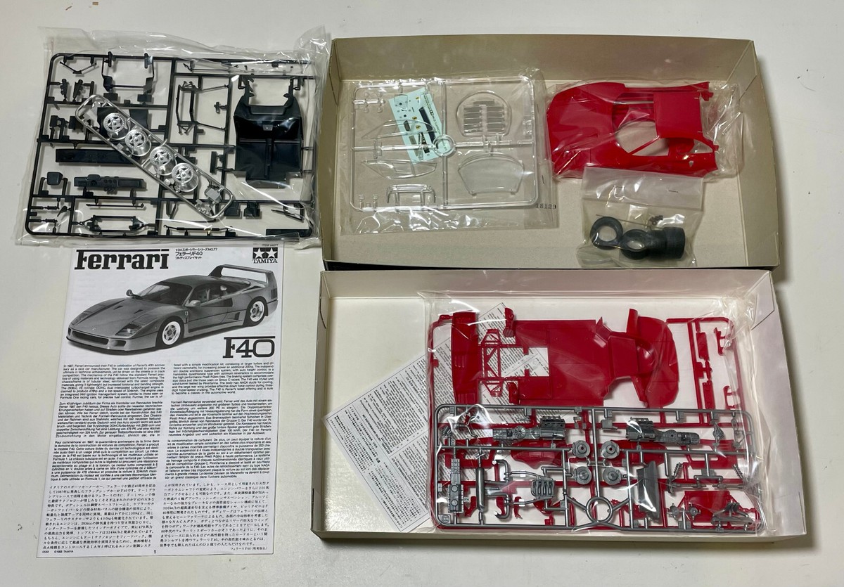 TAMIYA 24077 1/24 Scale Kit Ferrari F40 | eBay