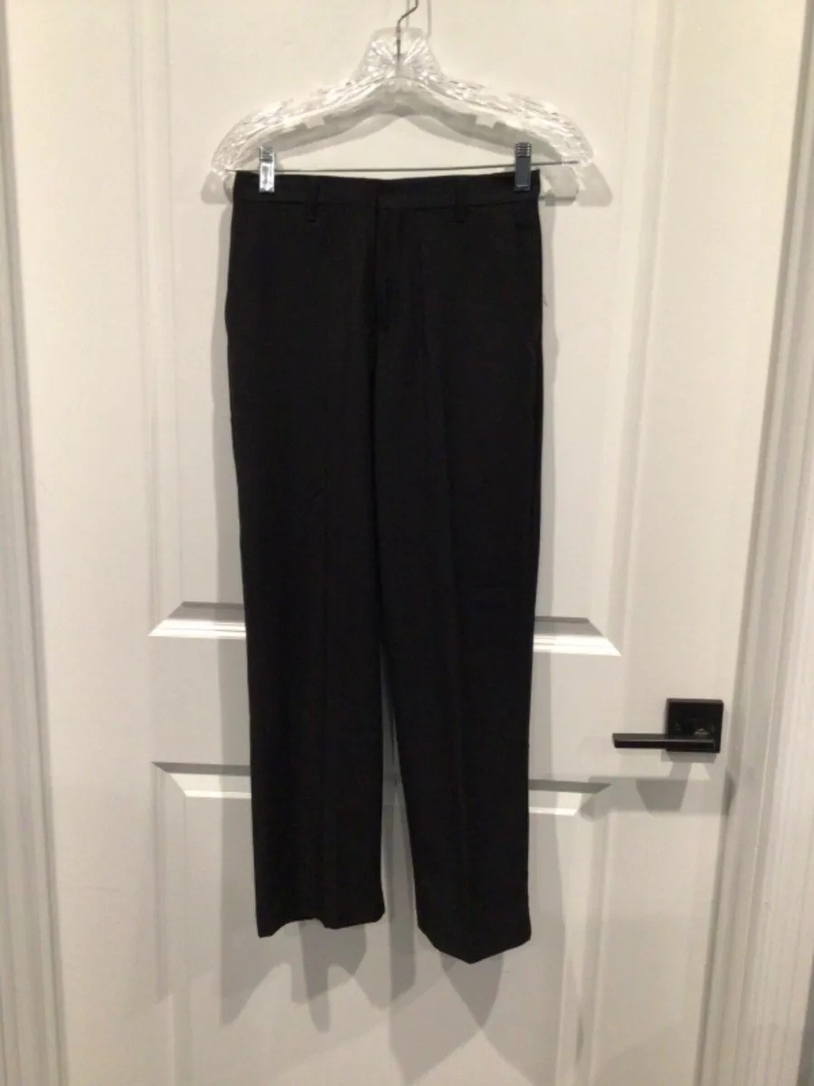 EUC Chaps women s 12 black dress pants hook eye zip front belt loops pockets