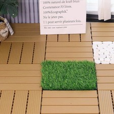 11 Pack 30 x 30cm Garden Interlocking Decking Tiles Recycled Rubber Material