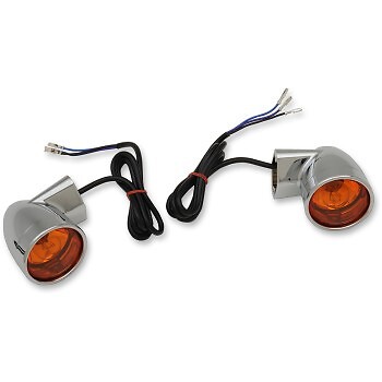 Drag Specialites 2020-1377 Chrome Front Bullet-Style Turn Signals 