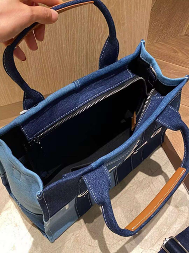 Marc Jacobs Blue Denim Tote Schultertasche Damen Freizeit Handtasche NEU - Bild 6 von 6