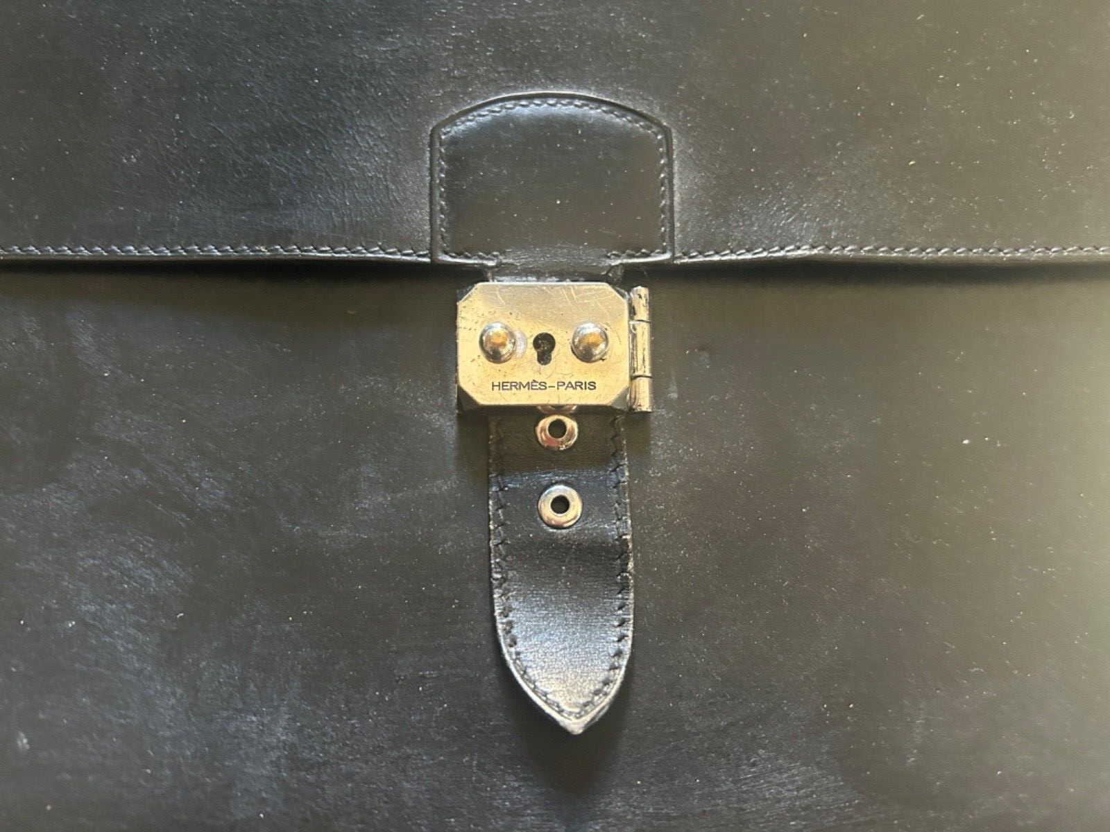 Hermes Black Leather Dispatch Bag - image 11