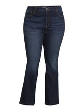 Terra  Sky Women's Plus Size High Rise Bootcut Jeans DKWASH Size 16W