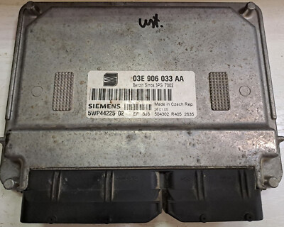SEAT IBIZA ECU SIMOS 3PG 7002  03E 906 033 AA SIEMENS 5WP44225 ALREADY IMMO OFF