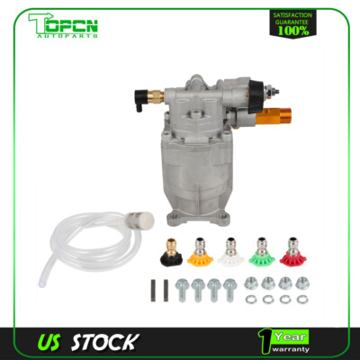 #ad #ad 2700psi 3 4quot; Shaft Horizontal Cold Water Power Pressure Washer Water Pump 2.5GPM $64.43
