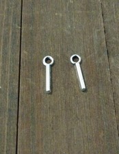 2 Letter I Charms Alphabet Pendants Uppercase Antiqued Silver