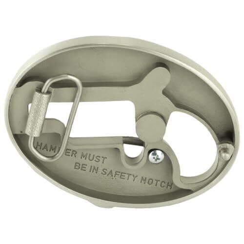 NAA LNG RFL CUST ovale Gürtelschnalle, silber, 5,5 x 4 x 1,75 Zoll - Bild 2 von 2