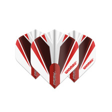 Winmau Prism Alpha Standard Dart Flight - White, Red Dark Red