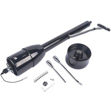 28 Black Stainless Tilt Steering Column Manual Floor Shift With Adapter No Key 28 Black Stainless Tilt Steering Column Manual Floor Shift With Adapter No Key