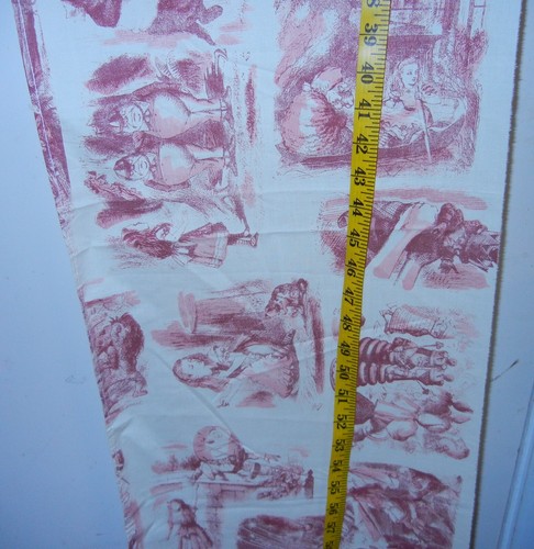 Vtg Pc Novelty Cotton Fabric 84" X 13.5"-Alice In Wonderland-See Seller Descrip. - Picture 19 of 20