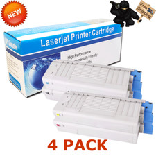 4 Pack Toner Cartridge for Okidata Oki C710 4386104 43866103 43866102 43866101