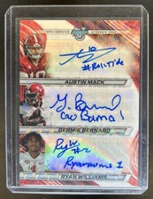 2024 Bowman Best U Austin Mack Germie Bernard Ryan Williams Auto White Geom #/5