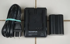 Genuine Olympus BCM-2 Camera Battery Charger & PS-BLM1 Li-ion Battery Tested F/S