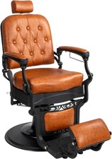 Heavy Duty Vintage Recline Barber Chair Hydraulic with Headrest for Salon Beauty