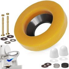 Toilet Wax Ring Replacement Kit with Hardware, Universal Wax Ring Kit for Toi...