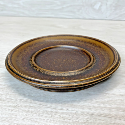 Arabia of Finland Ruska Saucer 5 5/8'' Brown Pottery Vintage Multiples Available