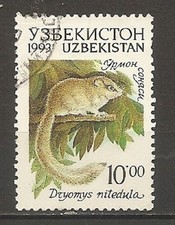 Usbekistan 1993 Tiere Nager Waldschläfer 10r gebraucht Scott#12