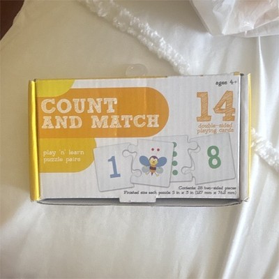 Bendon Count & Match Play 'n' Learn Puzzle Pairs 14 Double-Sided Cards 4+ 2017