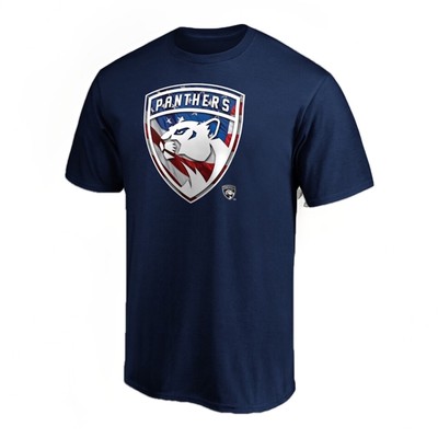 Florida Panthers Fanatics Men s Banner Wave Logo T-Shirt, Navy, Size Large, NWT