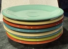 FIESTA WARE HLC 7.25” PLATES HOMER LAUGHLIN 8 different color PLATES