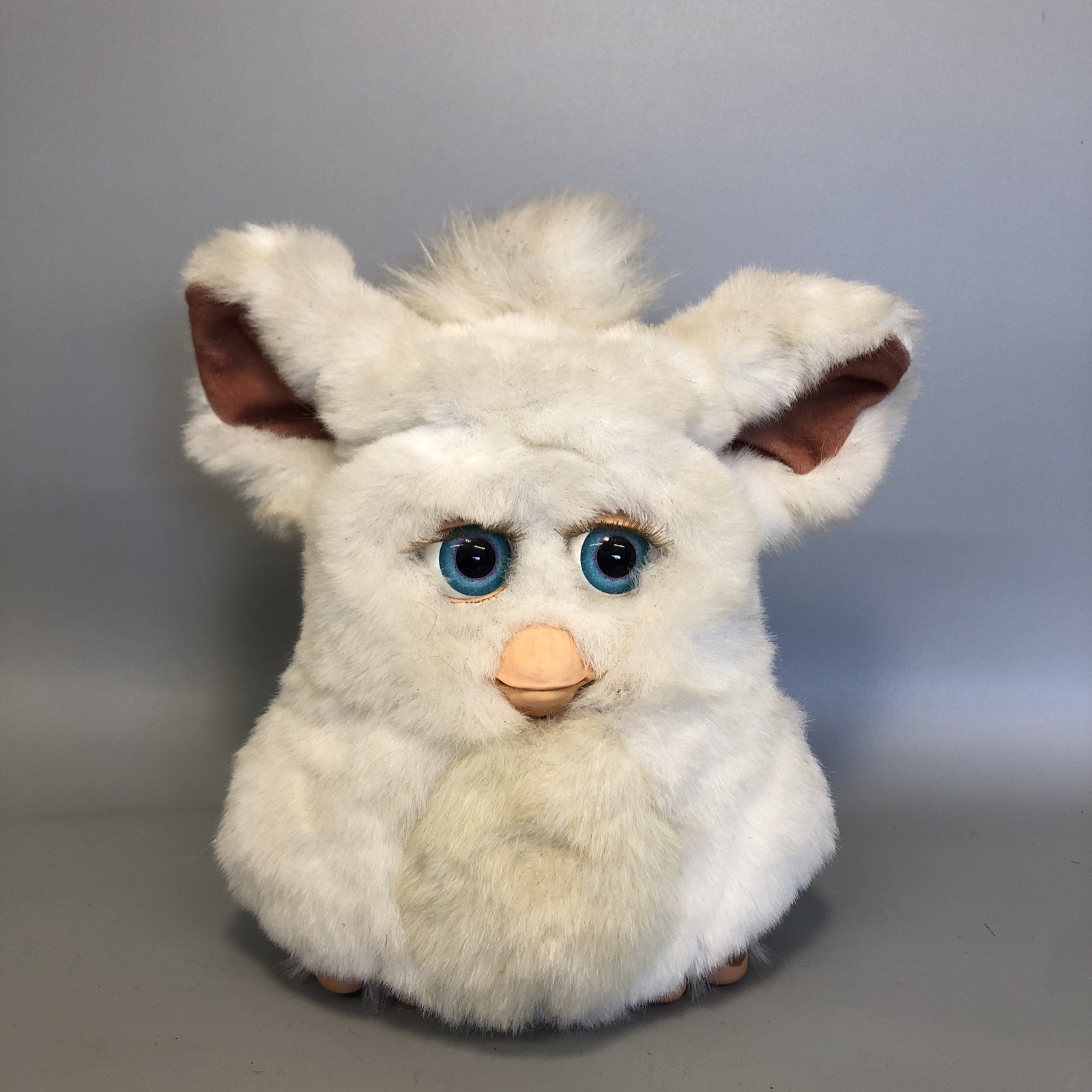 Hasbro Tiger Furby 2005 Emototronic 59294 | Weiß-Beige Fell Blaue Augen RARE #J4