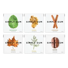 SIMPLY Gum Variety Pack (Assorted Flavors), 15 Count (Pack of 6), Coffee 
