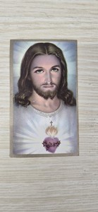Super Vintage Sacred Heart Of Jesus 3" X 5" Card 5115