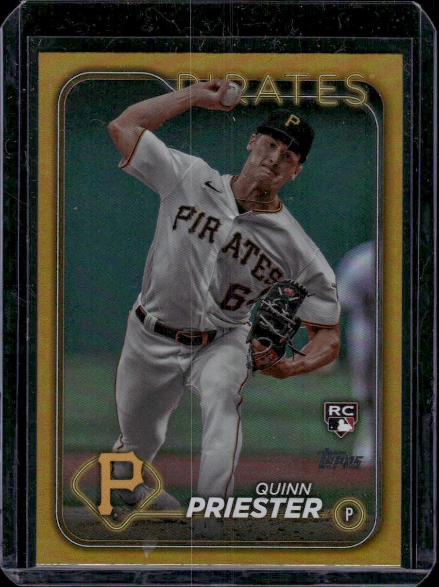 2024 Topps #93 Quinn Priester Rookie Gold Foil Pittsburgh Pirates